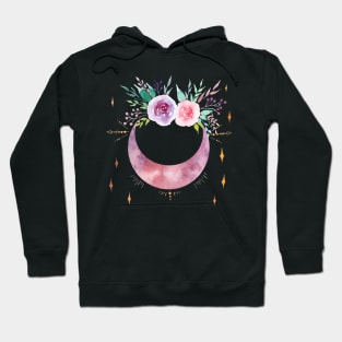 Roses moon watercolor Hoodie